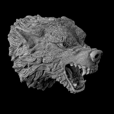 head wolf kseny 3design 3D print model - Mito3D
