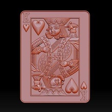 heart king playing card pendant - print ready 3d model dang nhat tan 3d print model - Mito3D
