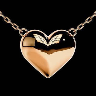 cuore amore oro pendente yurecs 3d print model - Mito3D