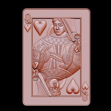 heart queen playing card pendant - print ready 3d model dang nhat tan 3d print model - Mito3D