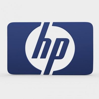 Hewlett Packard Logo 3d drucken Modell Logomann 3d print model - Mito3D