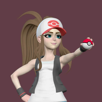 Hilda pokemon ustalar 3d Yazdır model vesaire Sanat 3D print model - Mito3D