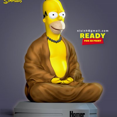 homero simpson impresión Listo 3d modelo 3D print model - Mito3D