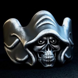 encapuchado cráneo anillo tahmaz 3d print model - Mito3D