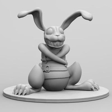 horror abstract crazy rabbit straps - print ready 3d model seanguerrez 3d print model - Mito3D