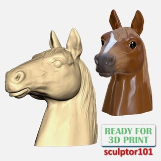 cheval buste 3d sculpture sculptor101 3d print model - Mito3D