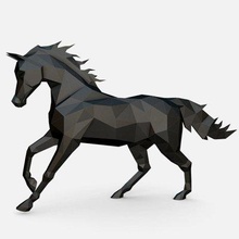 cavallo figura Stampa pronto 3d modello lowpoly 3d print model - Mito3D