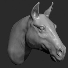 caballo cabeza impresión Listo 3d modelo guninnik81 3d print model - Mito3D
