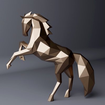 Pferd Skulptur drucken bereit 3d Modell sofi art 3D print model - Mito3D
