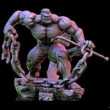 Hulk Figur drucken bereit 3d Modell zusätzlichem Henna 3d print model - Mito3D