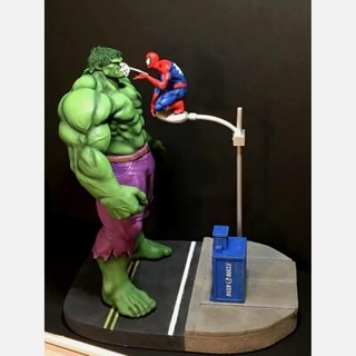 hulk spiderman diorama - 3d print model 3dmodeldesigner  3d print model - Mito3D
