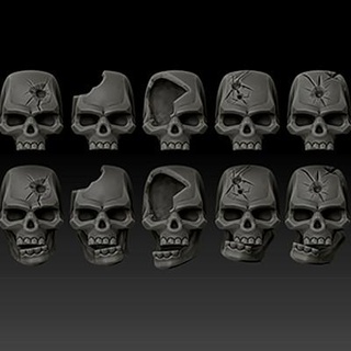 human skull set - 3d print model pring 3d print model - Mito3D