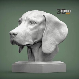 Macarca Vizsla işaret köpek 3d Yazdır model alexander3dart 3d print model - Mito3D