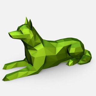 husky cane lowpoly Stampa 3d print model - Mito3D