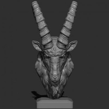 ibex goat head - print ready 3d model guninnik81 3d print model - Mito3D