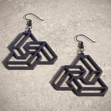 impossible shapes 2 earrings print ready 3d model 3d print model - Mito3D