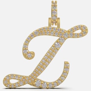 initial letter 'z' pendant necklace - 3d print model lady 3drings 3d print model - Mito3D