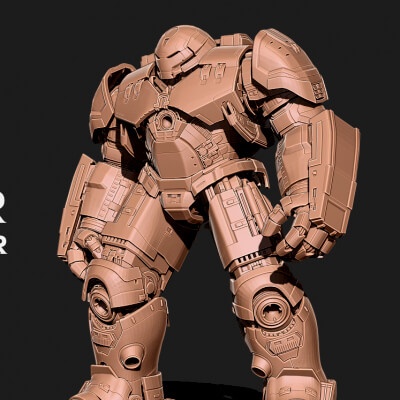 hierro hombre hulkbuster armadura 3d impresión modelo by centro 3d print model - Mito3D