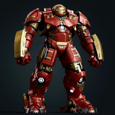 Eisen Hulkbuster Rüstung drucken bereit 3d Modell Morgengrauen 3D print model - Mito3D