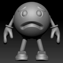 irritado emoji impressão pronto 3d modelo elite 3d print model - Mito3D