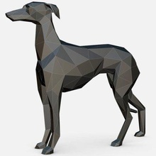 italian greyhound - print ready 3d model lowpoly 3d print model - Mito3D