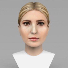 ivanka trump bust full color print ready 3d model here printing current size 5 cm height but you free scale itzip file contains obj wrl texture pngthe created zbrush mudbox photoshop 3d print model - Mito3D