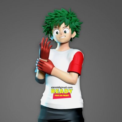 izuku midoriya 3d impresión modelo by nacido nguyen 3d print model - Mito3D