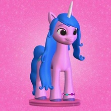 izzy moonbow - pony generation print ready 3d model sillytoys 3d print model - Mito3D