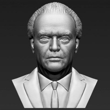 jack nicholson bust print ready 3d model here printing current size 5 cm height but you free scale it zip file contains obj stl created zbrushif have any questions please don't hesitate contact me respond asap encourage check my other celebrity models 3d print model - Mito3D