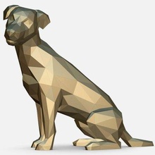 Jack russell terrier Stampa pronto 3d modello lowpoly 3d print model - Mito3D