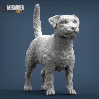 Jack Russell Terrier Haare 3d drucken Modell alexander3dart 3d print model - Mito3D