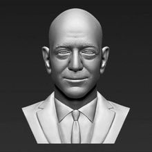 jeff bezos bust print ready 3d model here printing current size 5 cm height but you free scale it zip file contains obj stl created zbrushif have any questions please don't hesitate contact me respond asap encourage check my other celebrity models 3d print model - Mito3D