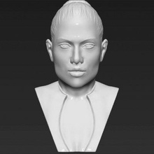 jennifer lopez bust print ready 3d model here printing current size 5 cm height but you free scale it zip file contains obj stl created zbrush 3d print model - Mito3D