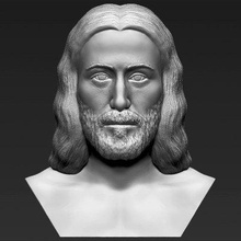 jesus reconstruction based shroud turin print ready 3d model here christ bust printing my current size 5 cm height but you free scale it zip file contains obj stl created zbrushif have any questions please don't hesitate contact me respond asap encourage check other famous people models 3d print model - Mito3D