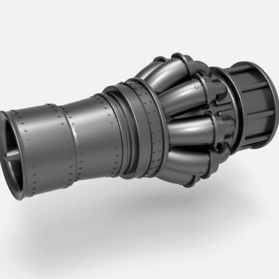 jato motor chave fob impressão pronto 3d modelo 3D print model - Mito3D
