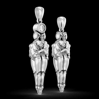 mücevher kolye atomik kalp 3d Yazdır model tekme sanatı 3D print model - Mito3D