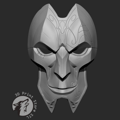 jhin maschera lega leggende fan arte 3dprintstorestl 3D print model - Mito3D