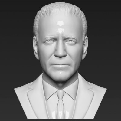 joe biden bust print ready 3d model here printing current size 5 cm height but you free scale it zip file contains obj stl created zbrushif have any questions please don't hesitate contact me respond asap encourage check my other celebrity models 3D print model - Mito3D