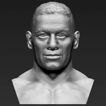 john cena bust print ready 3d model here printing current size 5 cm height but you free scale it zip file contains obj stl created zbrush 3d print model - Mito3D