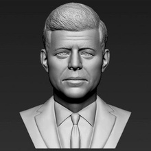 john f kennedy bust print ready 3d model here fitzgerald printing current size 5 cm height but you free scale it zip file contains obj stl created zbrushif have any questions please don't hesitate contact me respond asap encourage check my other celebrity models 3d print model - Mito3D