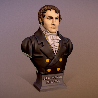 jose manuel belgrano busto paraca impresionar 3d adminpievejumps 3D print model - Mito3D