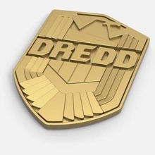 judge dredd badge movie 2012 - print ready 3d model cosplayitemsrock 3d print model - Mito3D