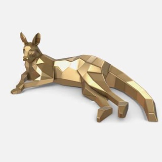 kanguru heykelcik 3d Yazdır model düşük poli 3d print model - Mito3D