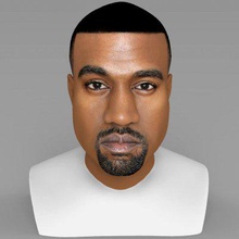 kanye west bust full color print ready 3d model here printing current size 5 cm height but you free scale it zip file contains obj wrl texture png created zbrush mudbox photoshop 3d print model - Mito3D