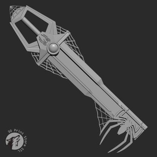 llave espada araña hombre Reino corazones ventilador Arte 3dprintstorestl 3d print model - Mito3D