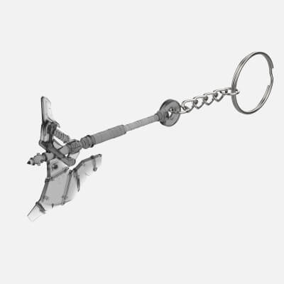 keychain overwatch junker queen ax - 3d print model by makerlab 3d print model - Mito3D