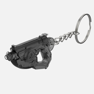 keychain overwatch tracer mach blaster - 3d print model makerlab  3D print model - Mito3D