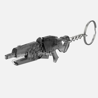 porte clés overwatch veuf tireur d'élite fusil noir peau 3d impression modèle makerlab 3d print model - Mito3D