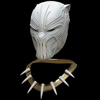 killmonger casque Collier noir panthère film 2018 3d impression modèle chériloyet 3d print model - Mito3D