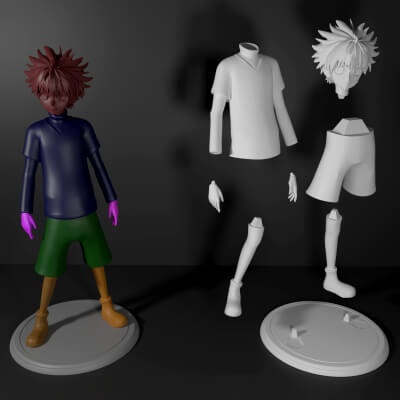 killua zoldyck 3d impresión modelo by mogar 3d print model - Mito3D